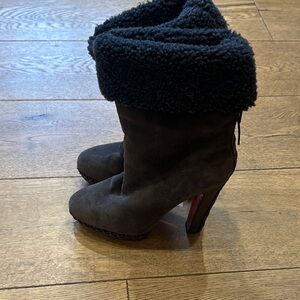 Louis Vuitton Black and Brown Heeled Boots